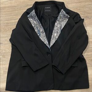 BloomChic Women's Black Blazer with sequins